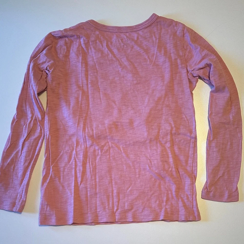 Crewcuts Pink Long Sleeve Shirt with Gold Star Accents